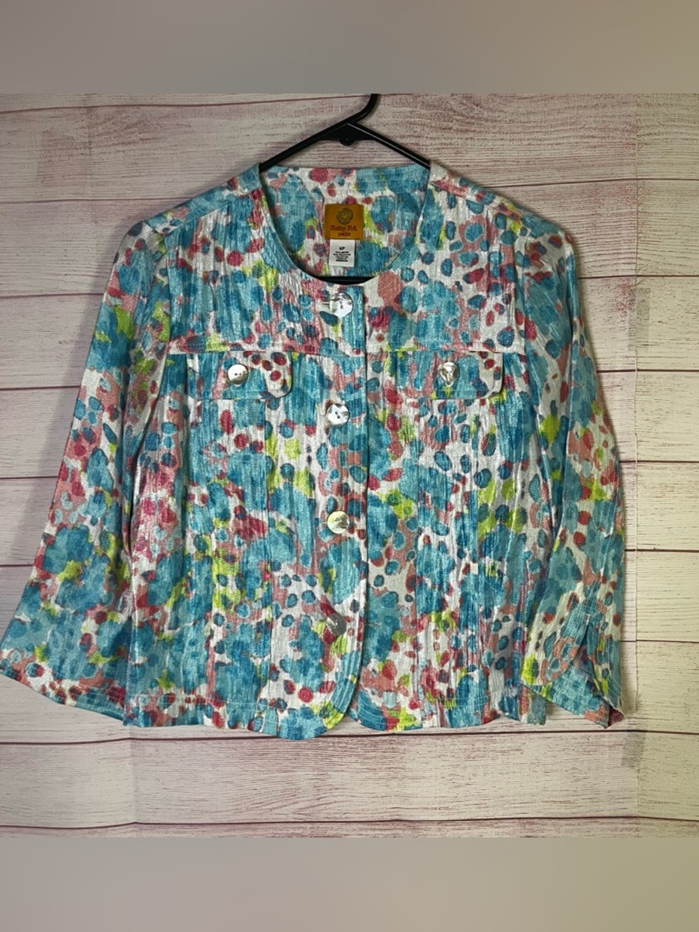 Ruby Rd Petite Multicolor Floral Light Weight‎ Blazer Jacket Size 6P